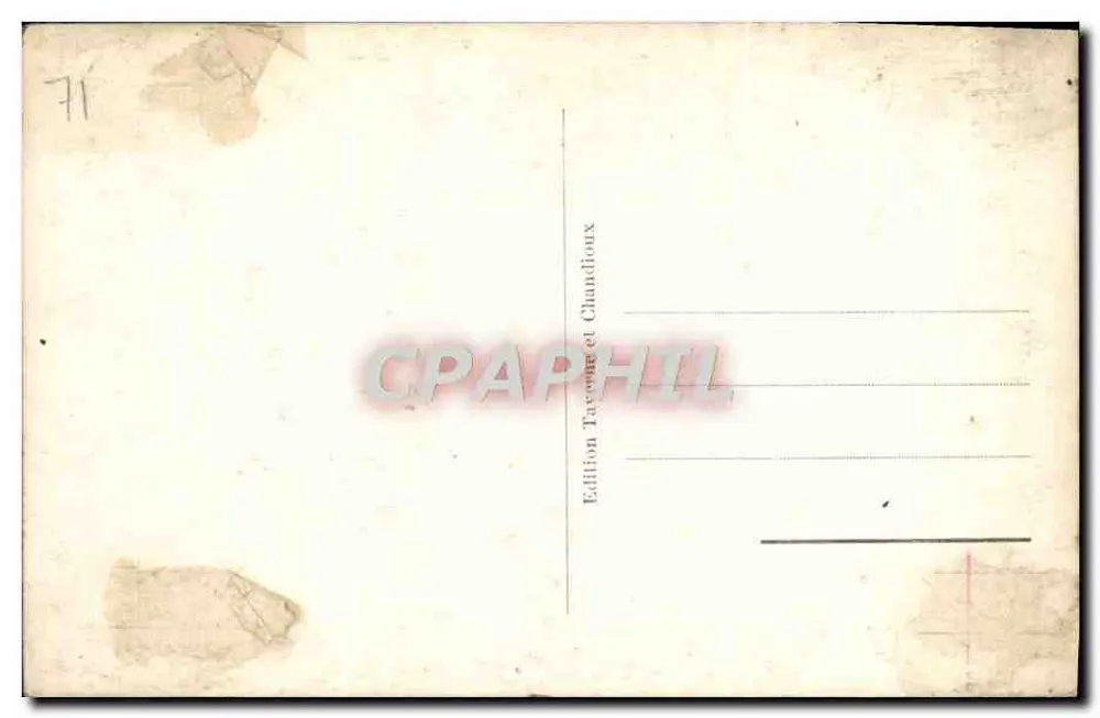 Autun - Porta de Arroux — editor Tavenoux e Chandoloux, n° 71 - Verso