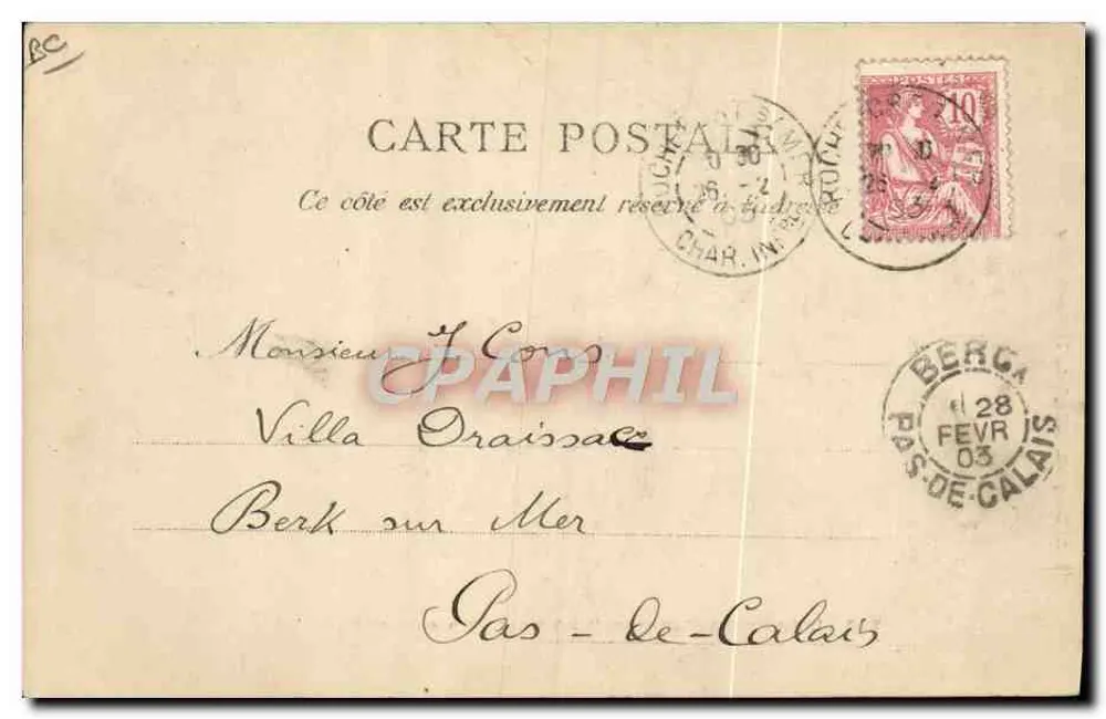 Start einer Torpedowaffe an Bord eines Schlachtschiffes — A. Bongault, Verlag-Fotograf, Toulon-sur-Mer, n°740 - Rückseite