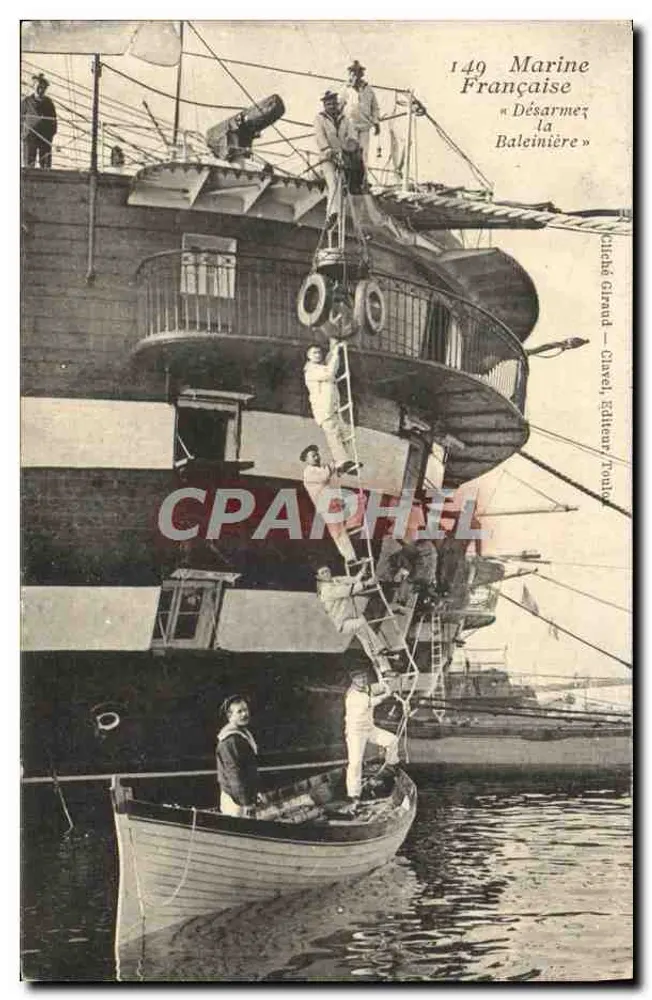 Desarmem a Baleinière — Marinha Francesa — Editor: Chiché Giraud - Clavel, Toulouse - Frente