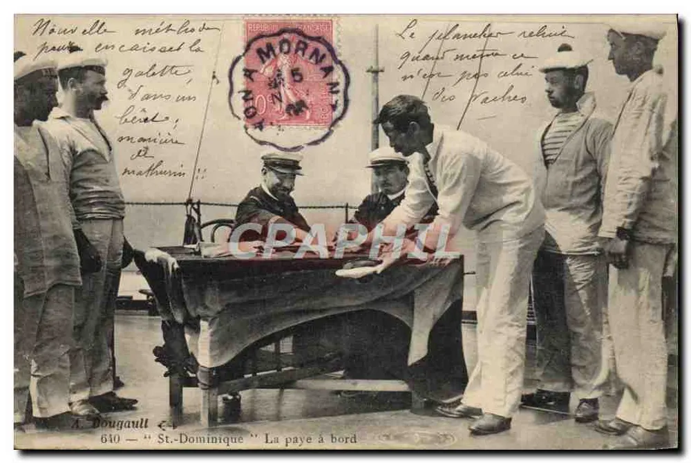 San-Dominico — La paga a bordo — A. Dougaull n°640 - Recto