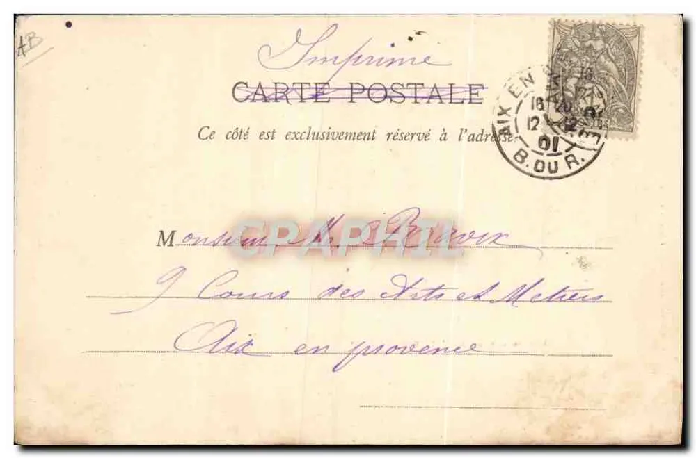 Roulis a bordo da "L'IPHIGÉNIE" — A. Bougaut, fot.-edit., Toulon-sur-Mer - Verso