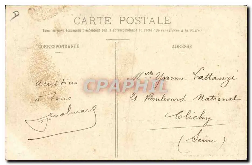 Das Flugzeug "Farman" am Camp de Châlons — Ansicht von Vorne — Militär-Buchhandlung Guérin, Mourmelon - Rückseite