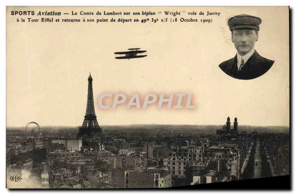 Paris — Flug des Grafen Lambert — Verlag EDP, Nr. 2/5 - Vorderseite