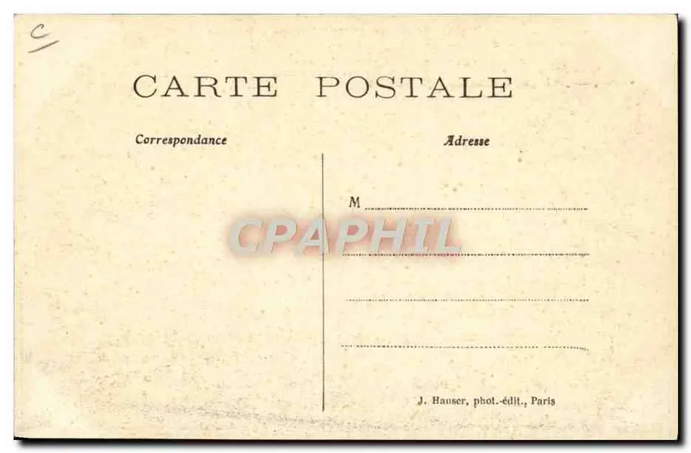 Biplan COCKBURN in der Luft — n° 1172 — J. Hauser, phot.-Edit., Paris - Rückseite