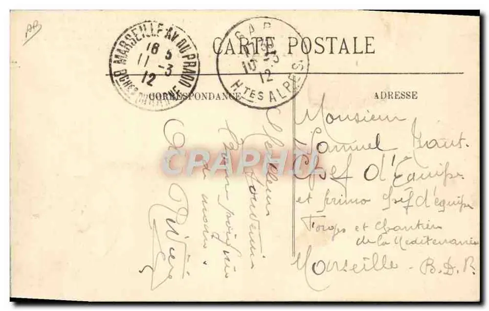 Piloto DAUCOURT — Monoplan Blériot motor Viale — vitórias aéreas — H.TES ALPES - Verso