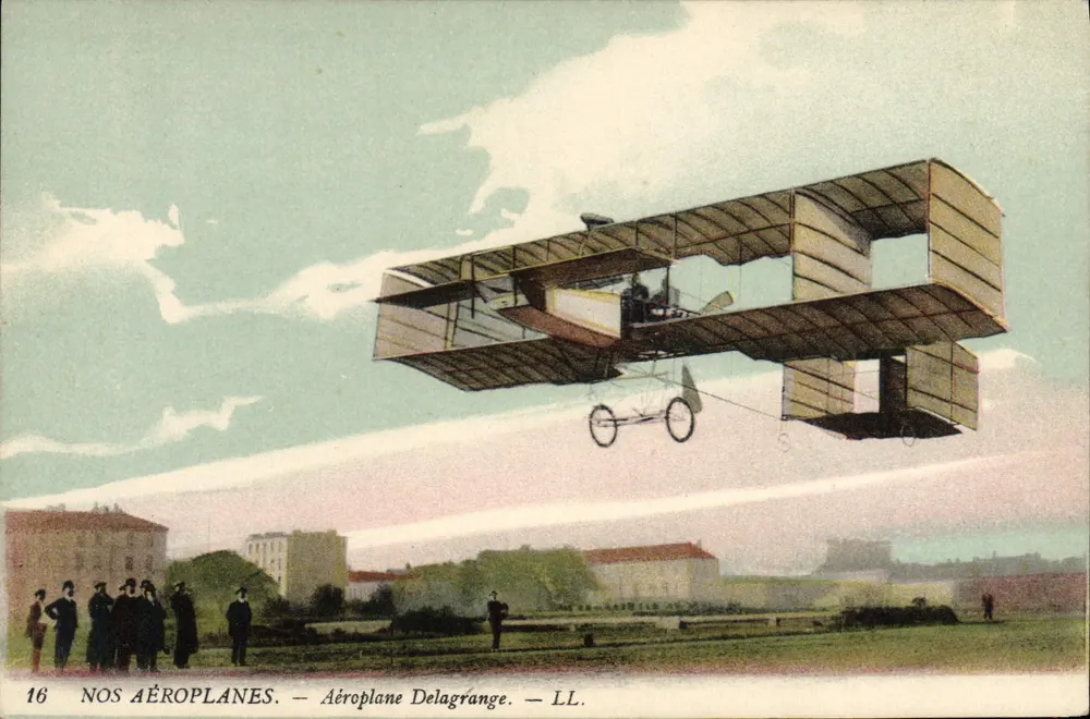 Aeroplano Delagrange — LL. — Série 16 Nos Aeroplanes - Frente