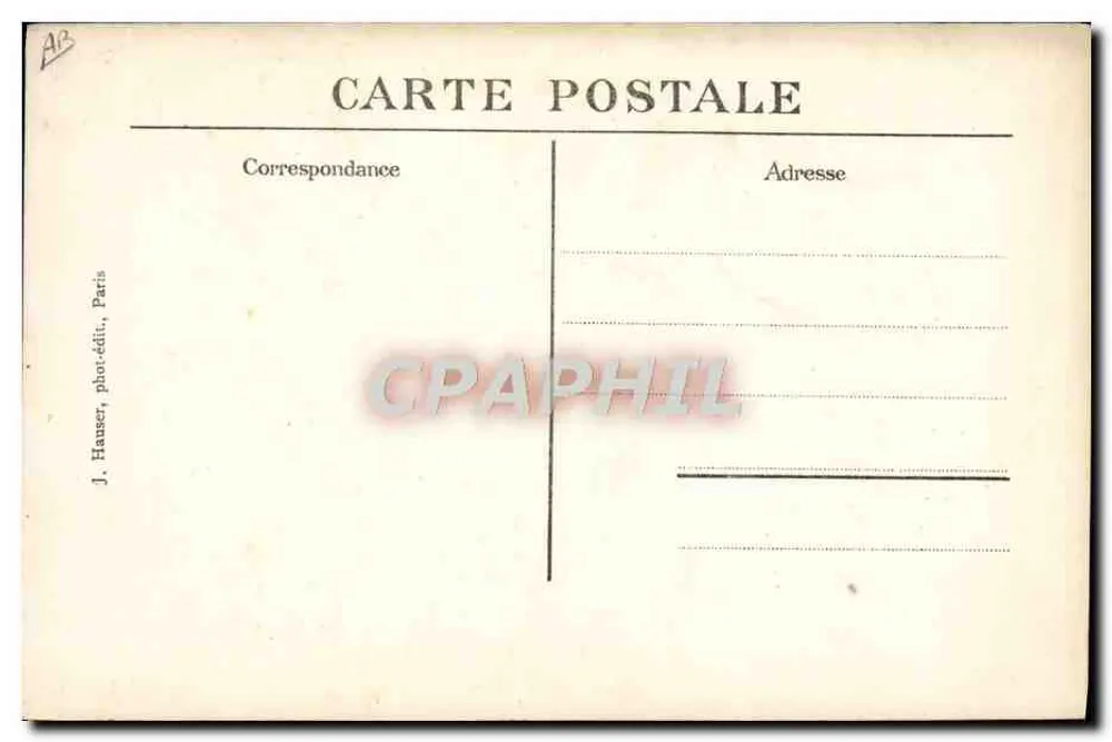 Herr Chambenois auf Monoplan Borel Morane — J. Hauser, Paris - Rückseite