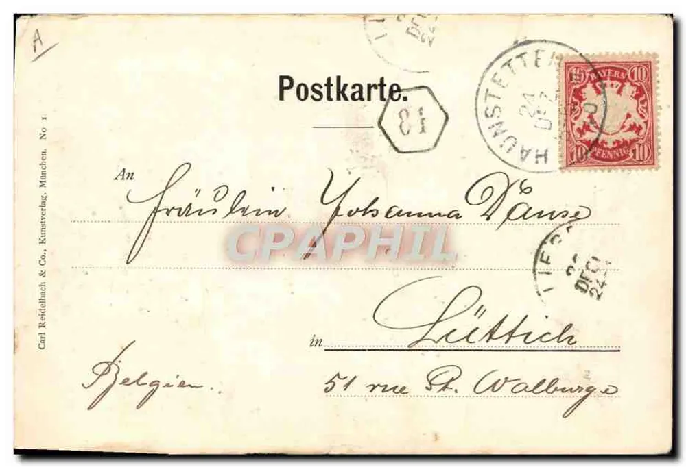 Augsburg — Théâtre — éditeur Carl Re ddlbach & Co., München - Verso