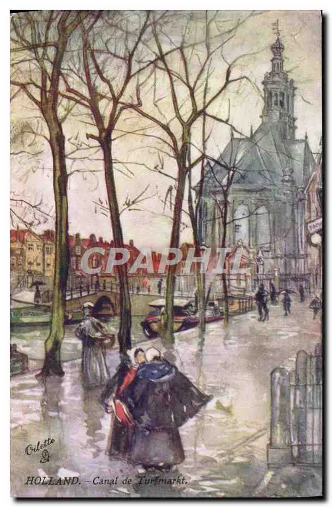 HOLLAND - Canal de Turfmarkt — Oilette, editor Tuck & Sons - Frente