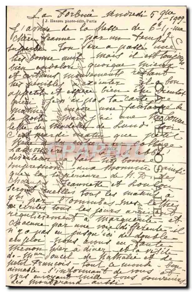 Biplan COCKBURN in der Luft — Von H. Farman gebaut — Verlag J. H. - Rückseite