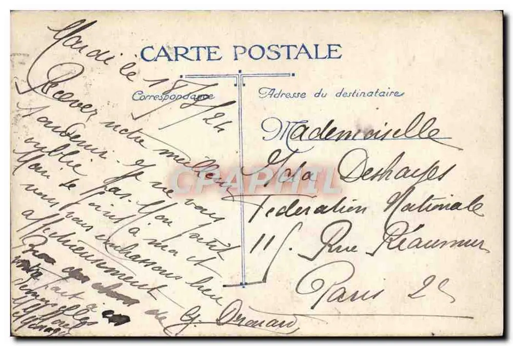Orléans — A Rue Jeanne d'Arc — editor L.V.P.C. n° 3113 - Verso