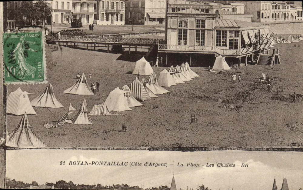 Royan-Pontaillac (Costa de Prata) — A Praia — Os Chalets — BR - Frente