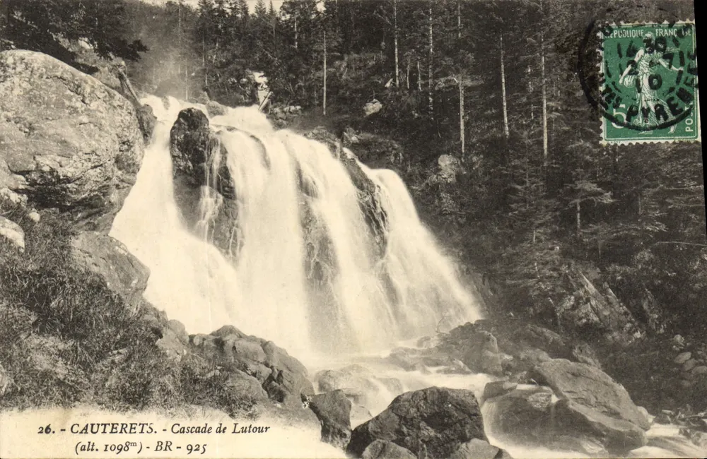 Cauterets - Cachoeira de Lutour — alt. 1098m — BR-925 - Frente