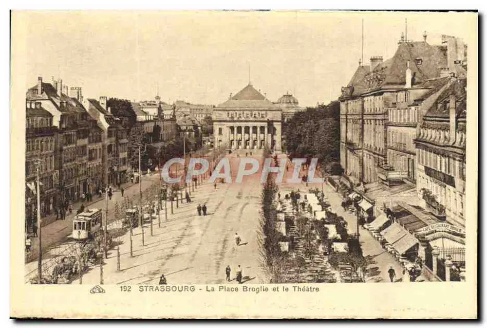 Strasbourg - La Place Broglie und das Theater — n° 192 - Vorderseite