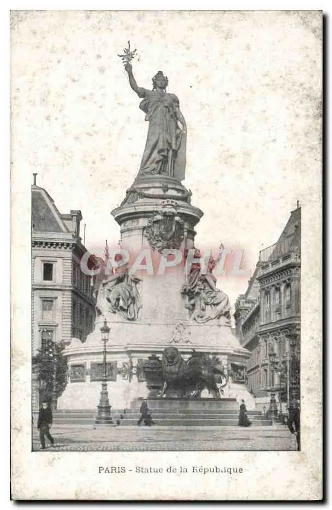 PARIS - Estátua da República — editor não visível - Frente