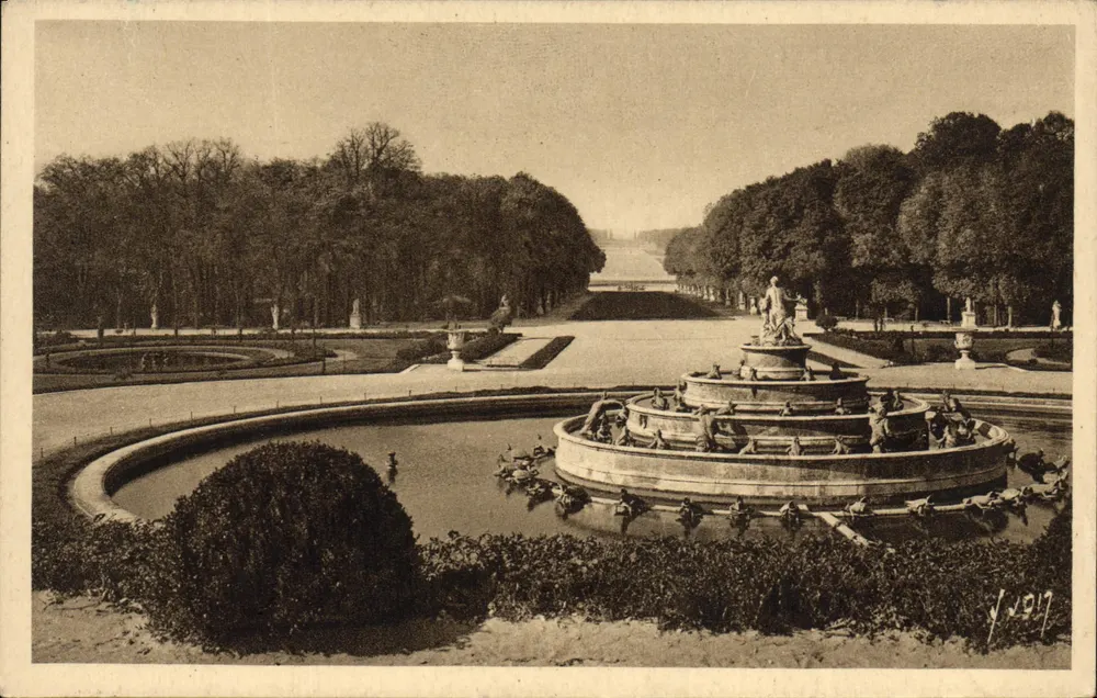 Bassin de Latone — Perspektive und Königliche Allee — Les Éditions d'Art 'Yvain', Paris - Vorderseite