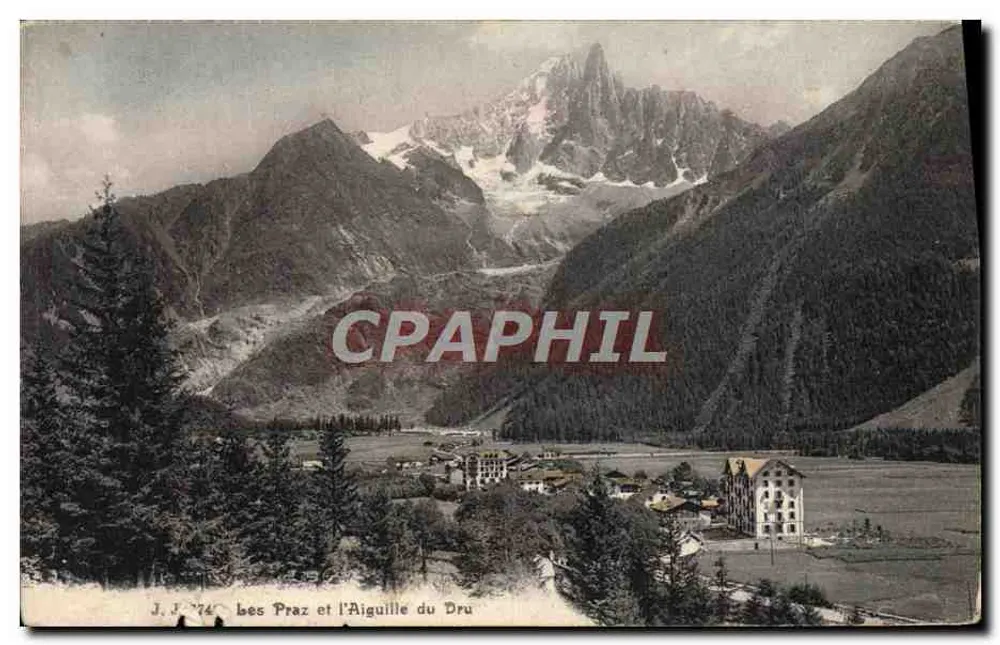 Les Praz und die Aiguille du Dru — J.J. 74 - Vorderseite