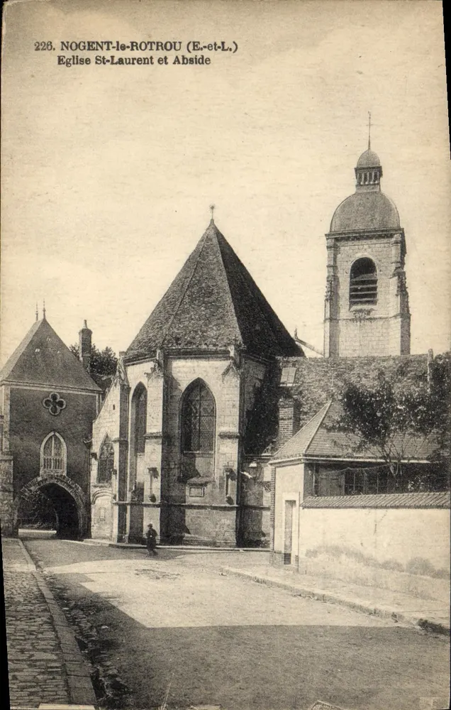 Nogent-le-Rotrou (E.-et-L.) — Kirche Saint-Laurent und Apse — Ch. Chauffroy, Nogent-le-Rotrou (E.-et-L.) - Vorderseite