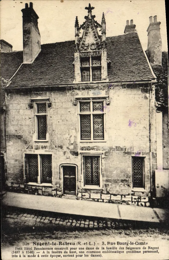 Nogent-le-Retrou - Mały hotel renesansowy - 3, Rue Bourg-le-Comte - Awers