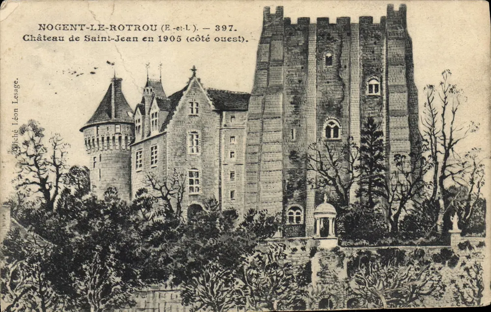 Nogent-le-Rotrou (E.-et-L.) — Château de Saint-Jean (côté ouest) — Éditeur : Château Léon Lesage, n° 397 - Vorderseite