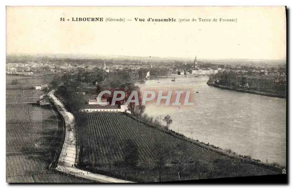 Libourne (Gironde) — Algemene uitzicht (foto genomen vanaf het tertre van Fronsac) - Voorkant