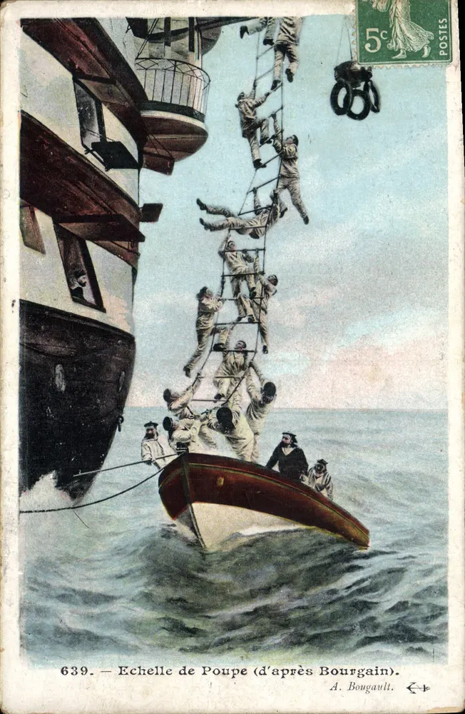 Bugsprietleiter — Seenotrettung — A. Bougault, Nr. 639 - Vorderseite