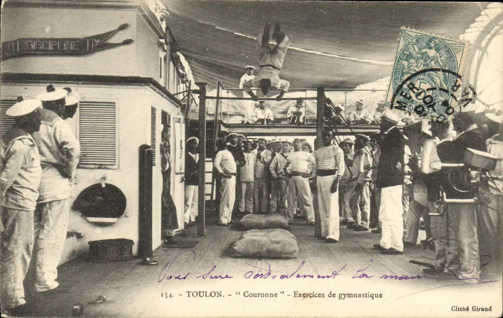 Toulon - "Couronne" - Gymnastikübungen — Cliché Giraud n°154 - Vorderseite
