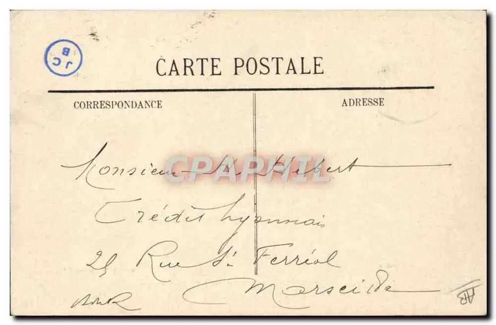 Manöver zur Aussetzung einer Kutterboote — Marine Militaire Française — Imprimerie Depostaire, Toulon - Rückseite