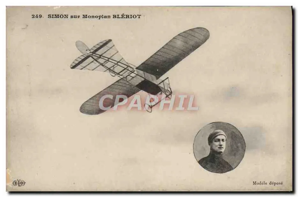 SIMON op Monoplan BLÉRIOT — n° 249 — Uitgever EID - Voorkant