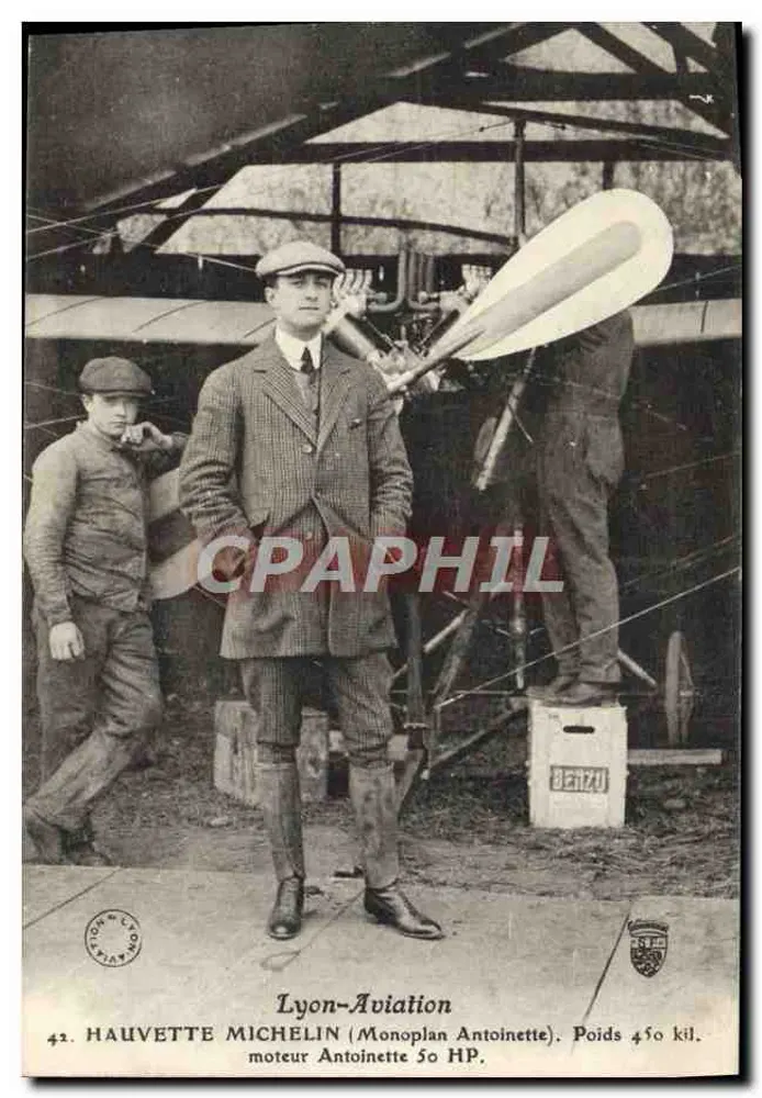 Lyon-Aviation — Hauvette Michelin (Antoinette-Monoplan), Gewicht 450 kg — Lyon-Aviation, Nr. 42 - Vorderseite