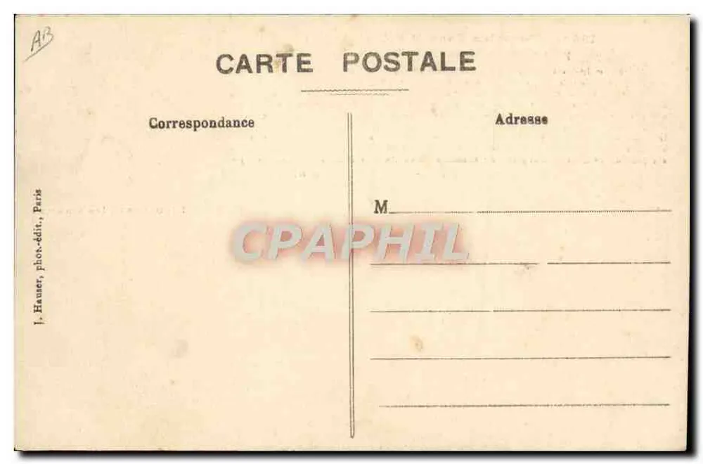 Monoplan Esnault-Pelterie (REP) 1558 — geflogen von Lieutenant De Grailly — J. Hauer, Paris - Rückseite