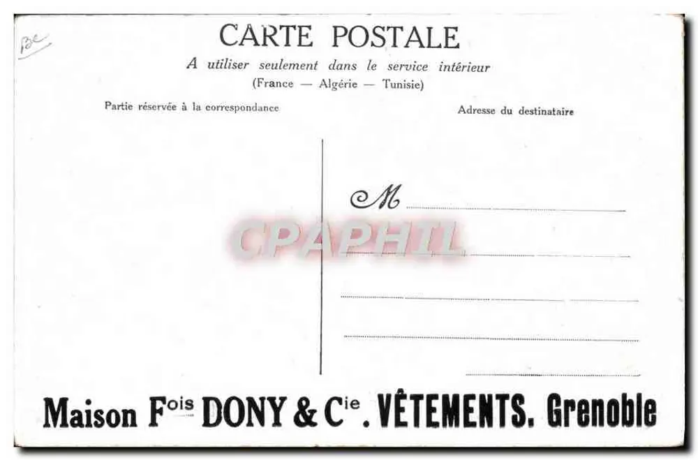 Beaumont (Leutnant Conneau) auf Einmotorigem Blériot-Flugzeug — Ausgabe Maison Fois Dony & Cie, Grenoble - Rückseite