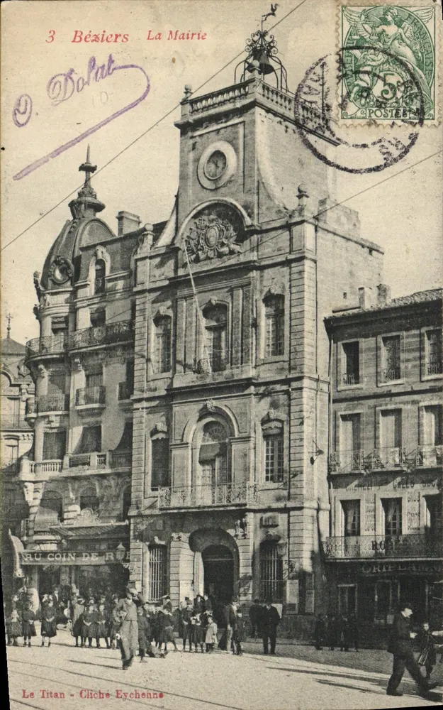 Béziers A Prefeitura — editor Le Titan, cliché Eychenne - Frente