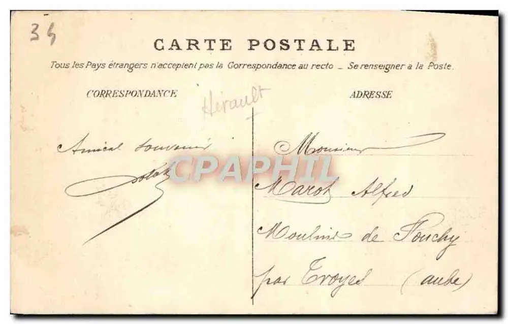 Béziers A Prefeitura — editor Le Titan, cliché Eychenne - Verso