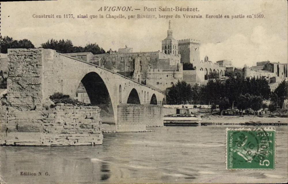 Avignon — Ponte São Bénézet — Edição N.G. - Frente