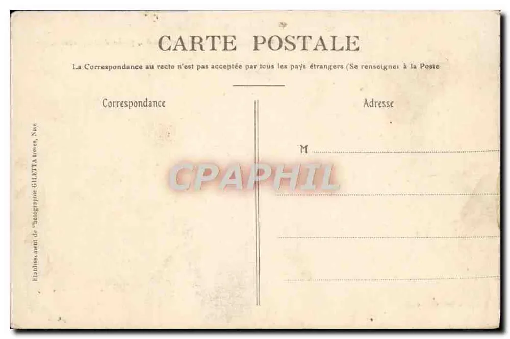 NICE — Treppen Lesage und Turm Bellande, nahe dem Schloss — Verlag Giletta, phot., Nice - Rückseite