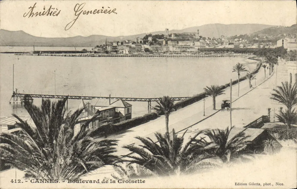 CANNES - Boulevard de la Croisette — Édition Giletta, phot. Nice, n° 412 - Frente