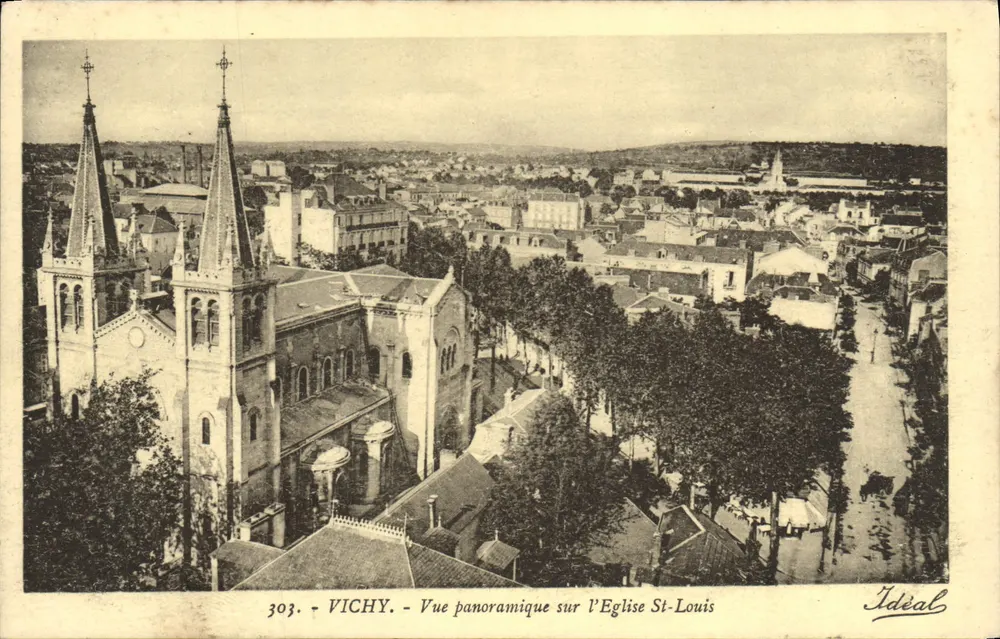 Vichy — Panoramablick auf die Kirche St-Louis — Ideal, n° 303 - Vorderseite