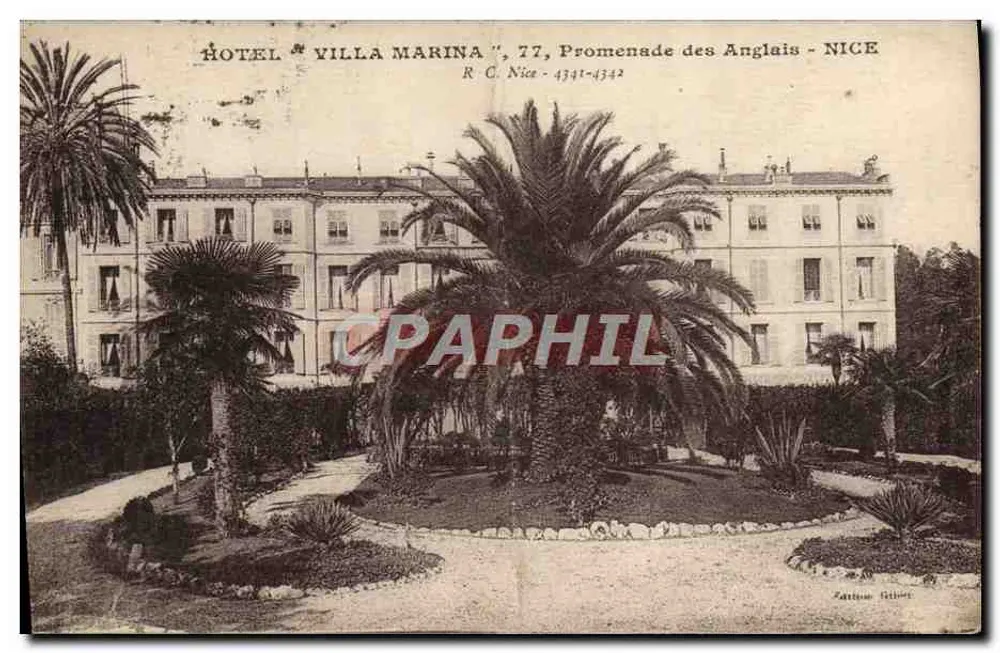 Hotel Villa Marina, 77, Promenade des Anglais - Nice — Edition Gilbert - Vorderseite