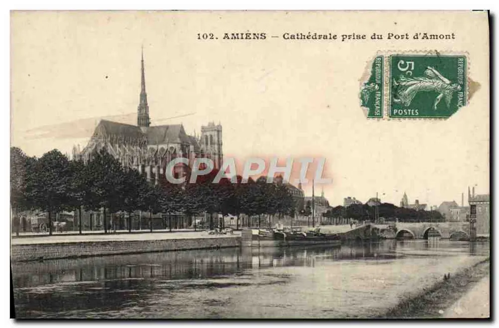 Amiens — Kathedrale vom Port d'Amont — Verlag CAROXY, n° 102 - Vorderseite