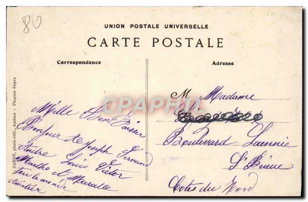 Amiens — Kathedrale vom Port d'Amont — Verlag CAROXY, n° 102 - Rückseite