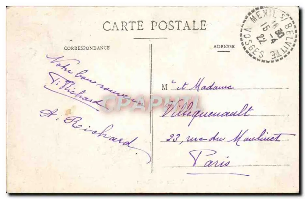 Gérardmer (Vosges) — Valeira dos Lagos — Ad. Weick, Saint-Ile - N. Stiel - Verso