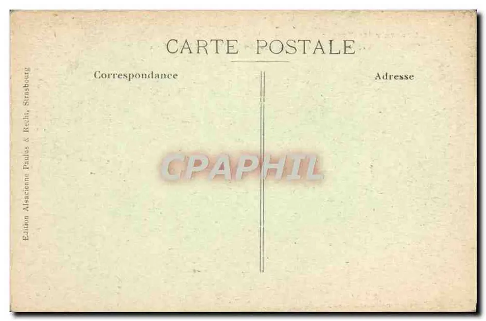 Ruínas do Castelo de Guirbaden — Alsácia — Edição Alsatienne Paulhus & Rechtl, Strasbourg - Verso