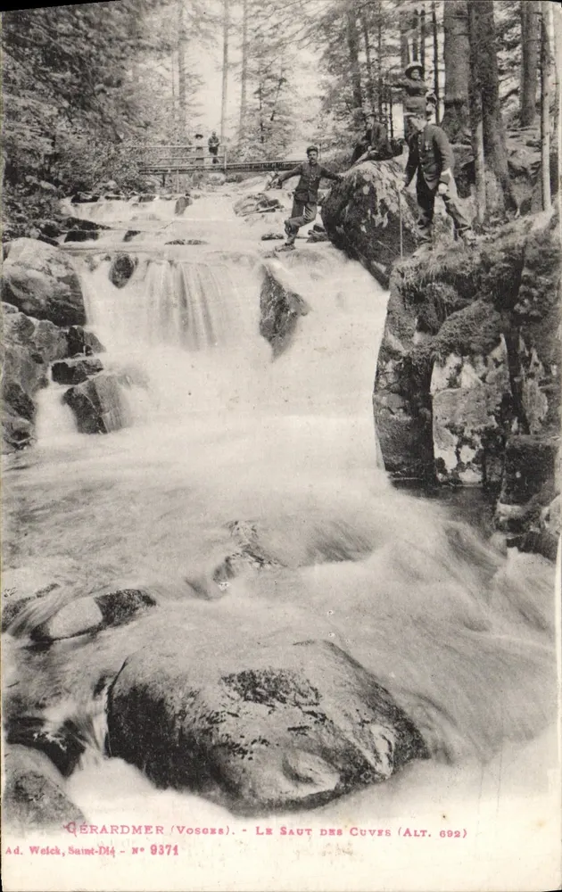 Gérardmer (Vosges) — A queda das Cuves (Alt. 692) — Ad. Welch, Saint-Dié, N° 0371 - Frente