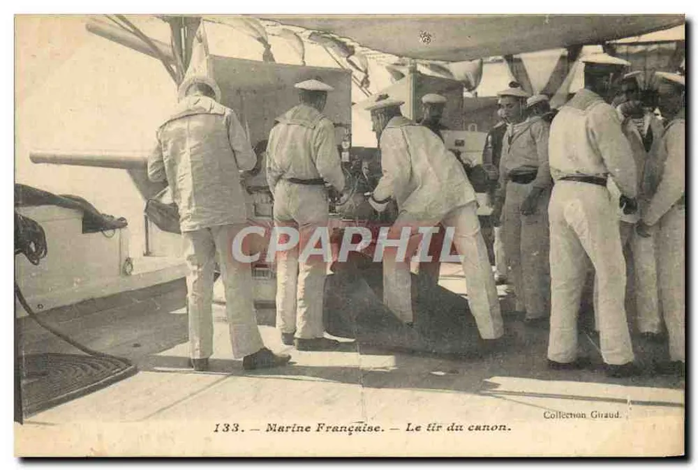 Marine Française — Der Schuss mit dem Kanon — Sammlung Graud, n° 133 - Vorderseite