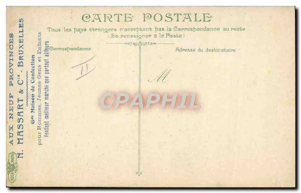 Exercice du revolver — La Vie du Marin — N. MASSART & C° - BRUXELLES - Verso