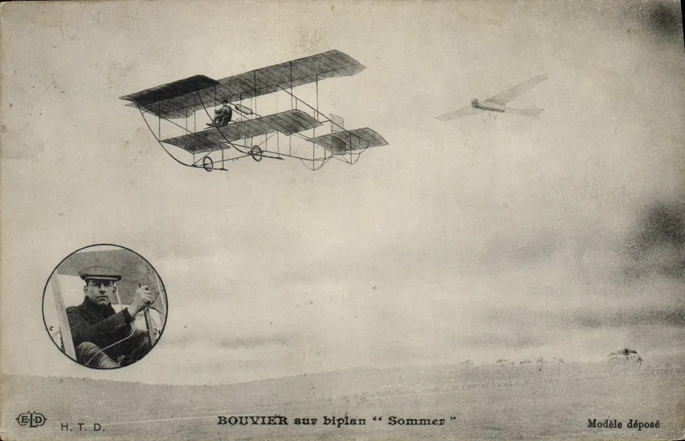 Bouvier em biplano "Sommer" — Modelo depositado — H.T.D. - Frente