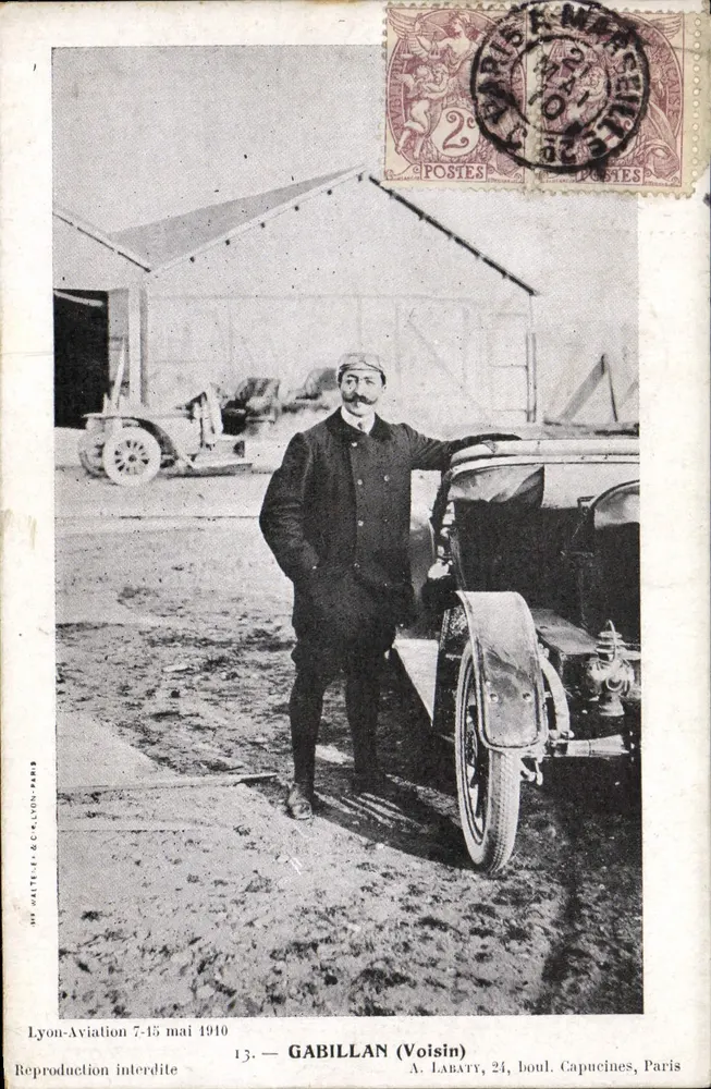 Lyon-Aviation — 7-15 Mai 1910 — Gabillan (Voisin) — A. Labaty, 24, boulevard Capucines, Paris - Vorderseite