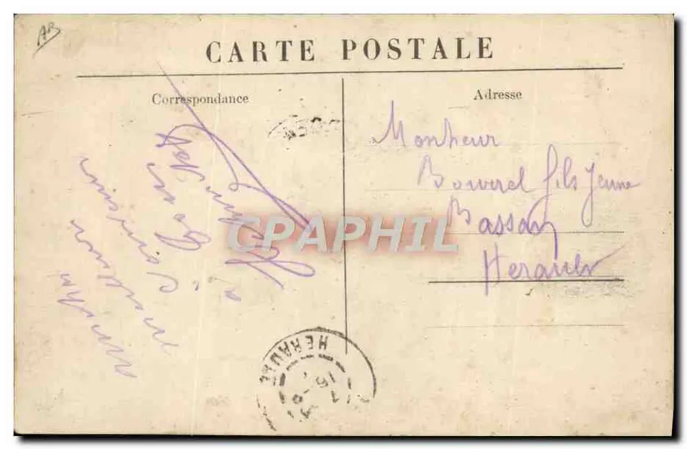 Große Flugwoche — Savary geflogen von Frey — F.P. Paris - Rückseite