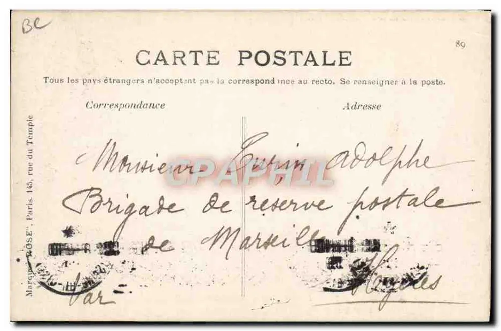 Reims — Voo do biplano Wright Ariel por Lefebvre — Locomoção Aérea - Verso
